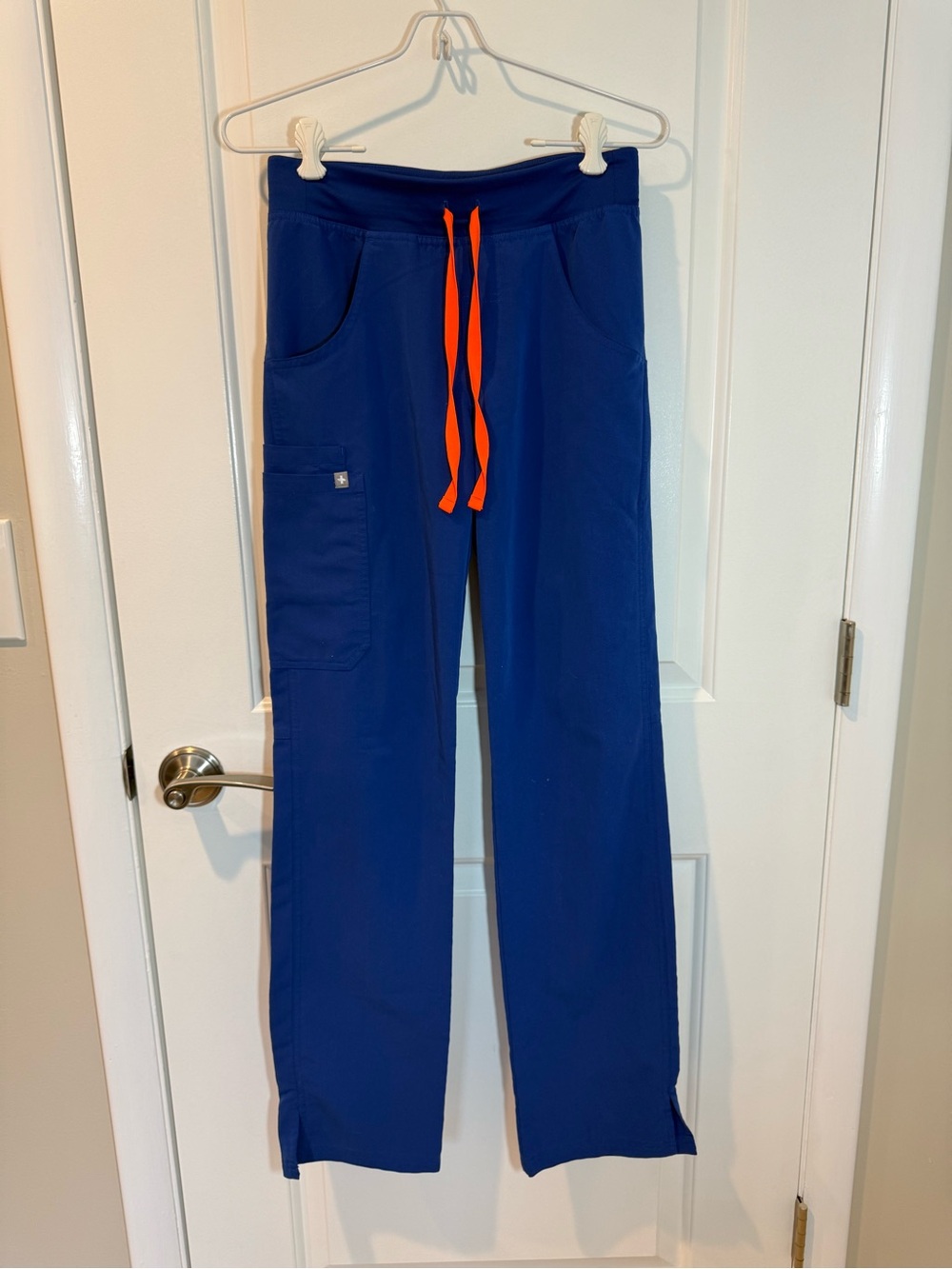 Figs Women’s Royal Blue Pants with Orange Drawstring